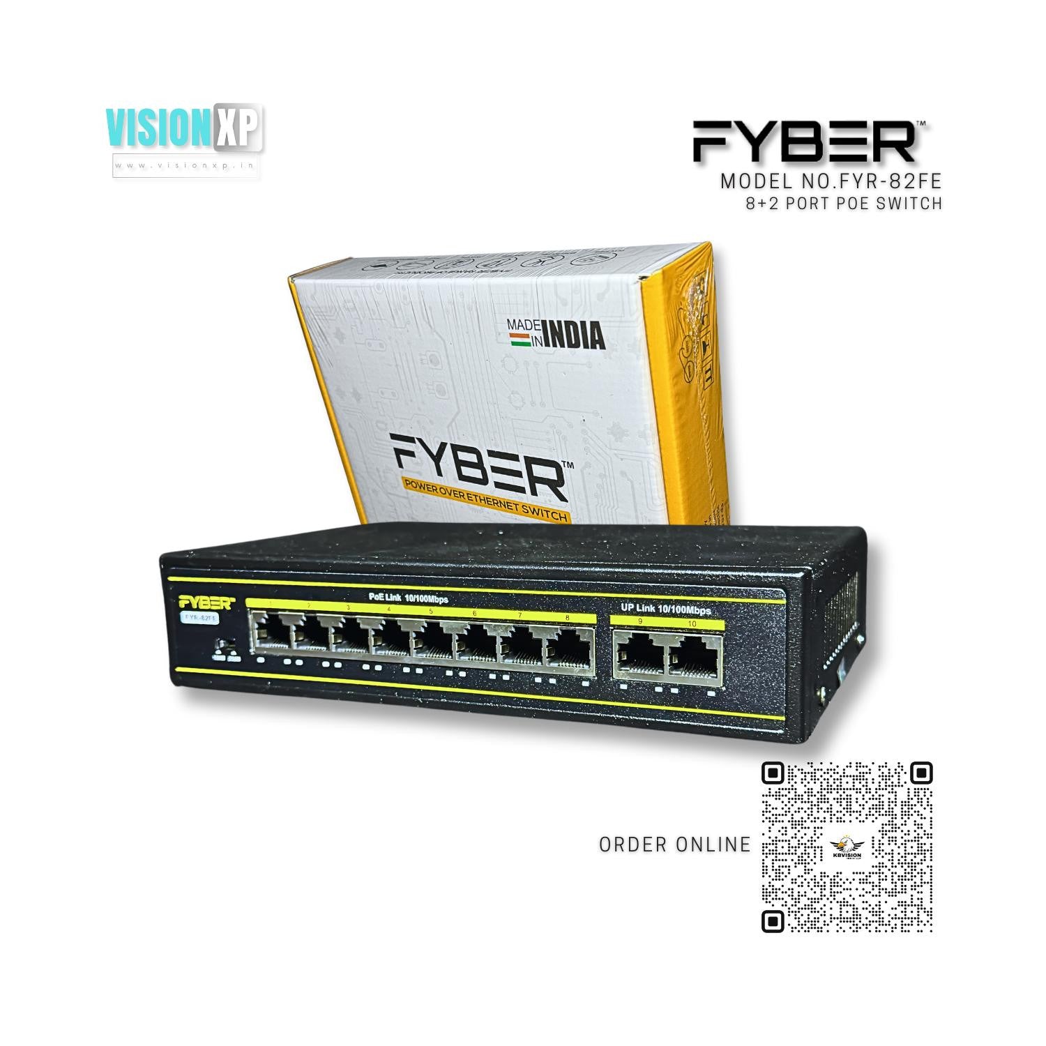Fyber FYR-82FE 8Port 8+2 POE Network Switch Fyber FYR-82FE 8Port 8+2 POE Network Switch